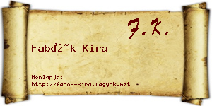 Fabók Kira névjegykártya